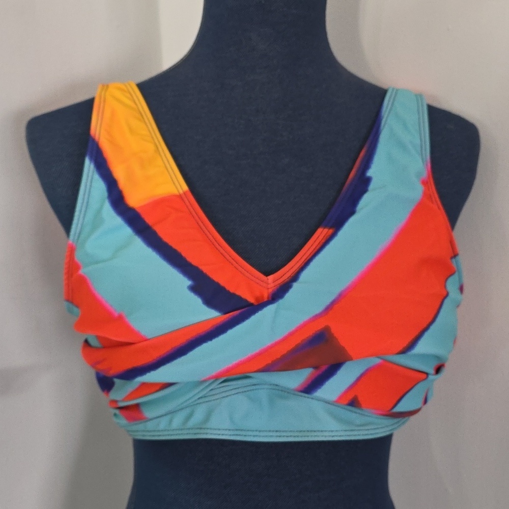 Vibrant & Flattering Wrap Front Bikini Top
